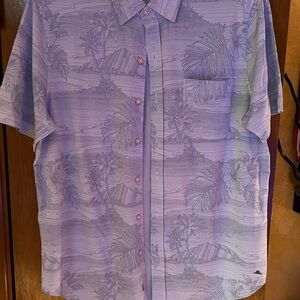 Tommy Bahama Light Blue Tropical Button Down Shirt